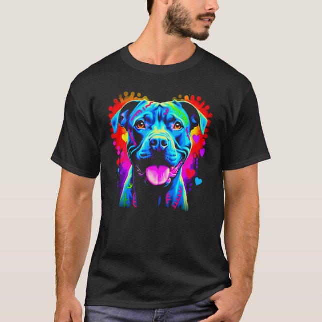 Cane Corso Dog  Heart T Shirt (Framsida)