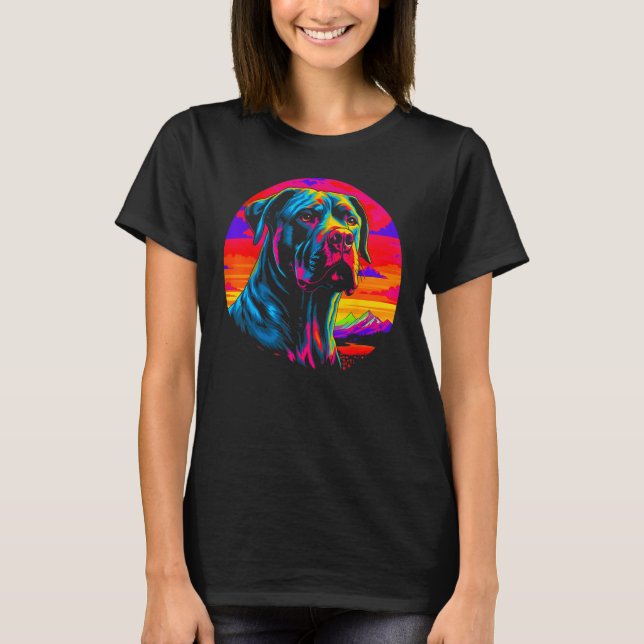 Cane Corso Dog Sunset T Shirt (Framsida)