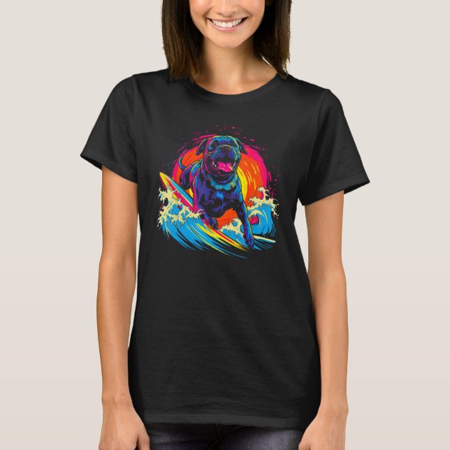 Cane Corso Dog Surfer T Shirt (Framsida)
