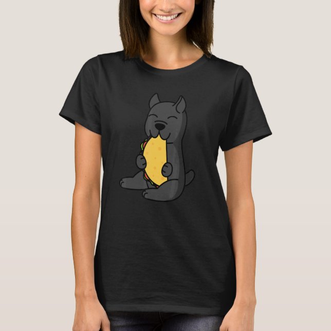 Cane Corso Eating A Taco Dog T Shirt (Framsida)