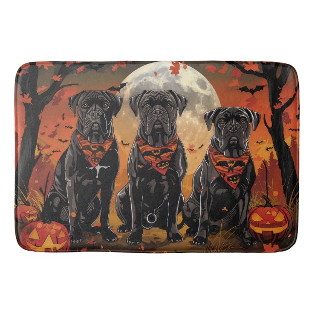 Cane Corso Halloween Kuslig Badrumsmatta (Framsidan)