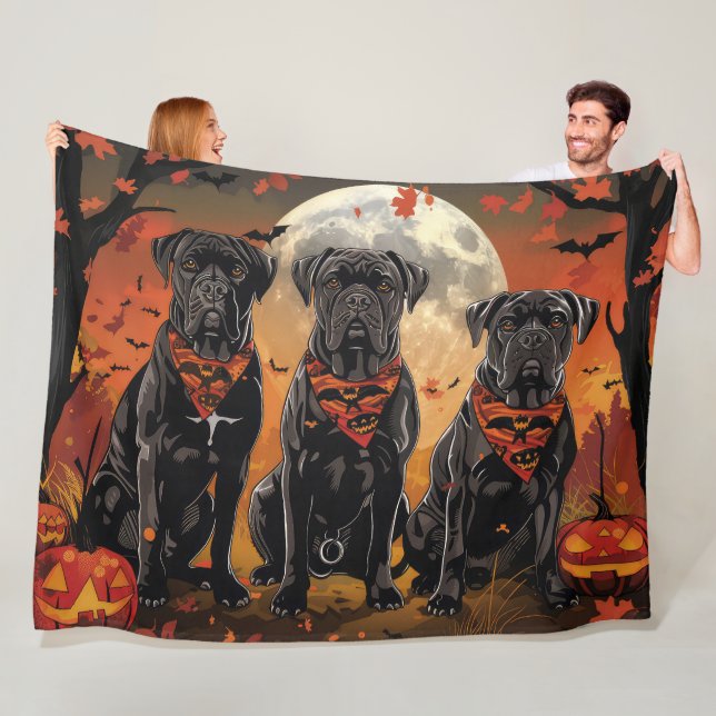 Cane Corso Halloween Kuslig Fleecefilt (På plats)