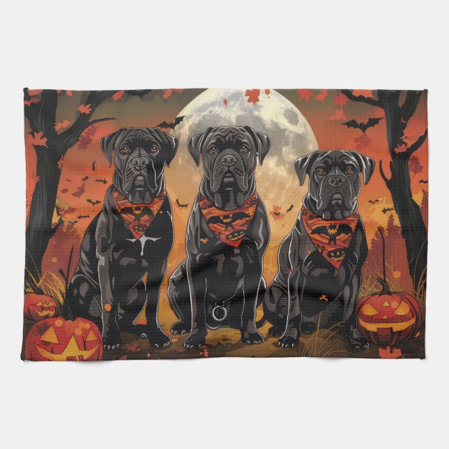 Cane Corso Halloween Kuslig Kökshandduk (Horisontell)