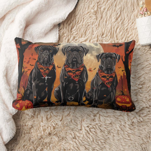 Cane Corso Halloween Kuslig Lumbarkudde (Filt)