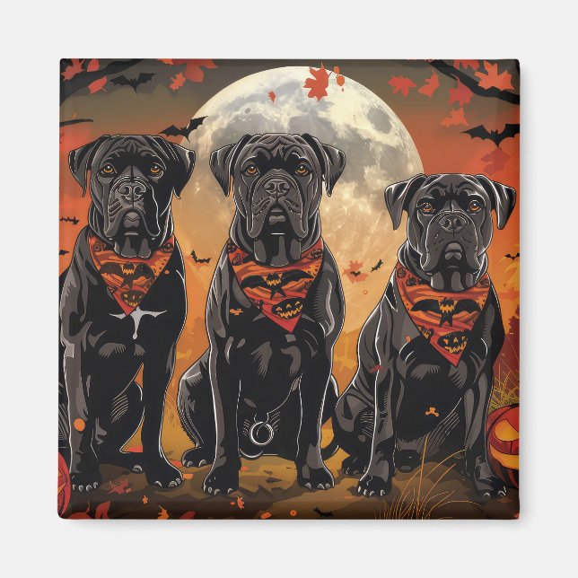 Cane Corso Halloween Kuslig Magnet (Framsidan)