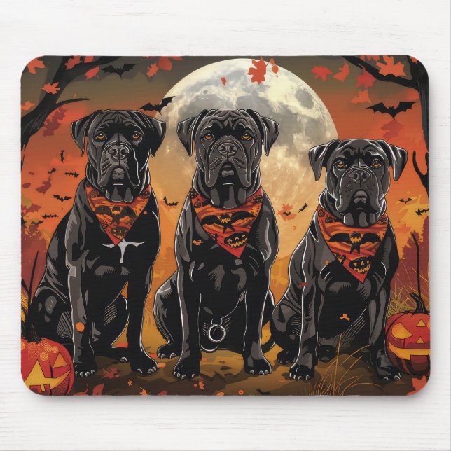 Cane Corso Halloween Kuslig Musmatta (Framsidan)