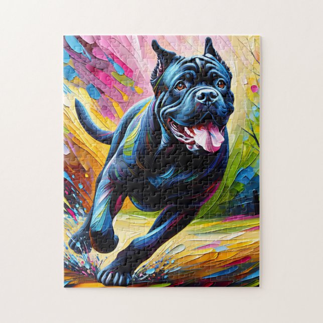 Cane Corso Hund Akryl Konsttryck Hundälskare Pussel (Vertikal)