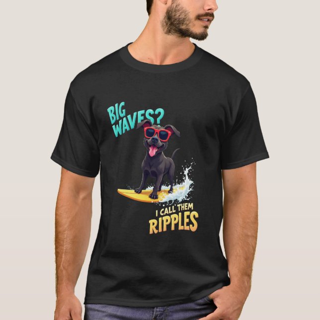 Cane Corso Hund Cool Surfar T Shirt (Framsida)