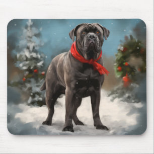 Cane Corso Hund i snö jul Musmatta