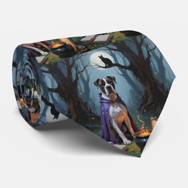 Cane Corso Hund Whimsical Halloween-målning Slips (Rullad)
