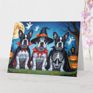 Cane Corso Hundar Pumpa Halloween Roligt Kort