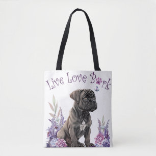 Cane Corso Hundmamma Blommig Tygkasse