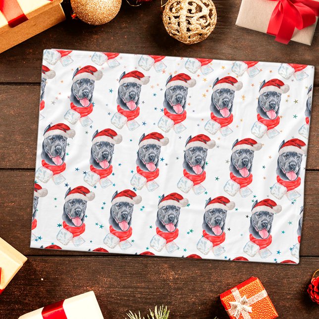 Cane Corso Hundras Julstjärnor Fleecefilt (Skapare uppladdad)
