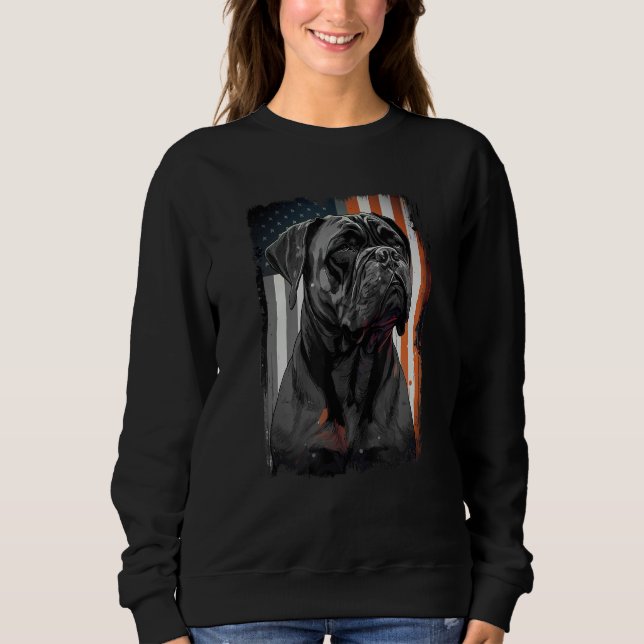 Cane Corso Italian Mastiff Dog Patriotic USA Ameri T Shirt (Framsida)