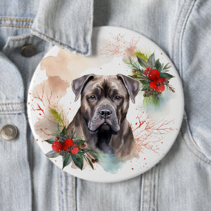 Cane Corso Julkrans Festlig Valp Knapp