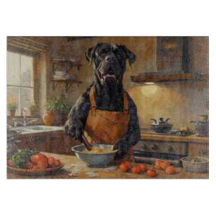 Cane Corso lagar mat i köket