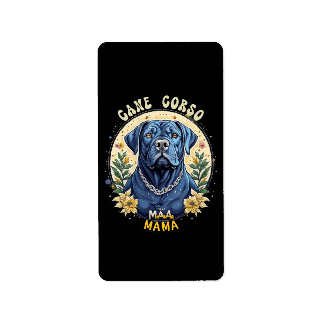 Cane Corso Mamma Adressetikett (Framsidan)