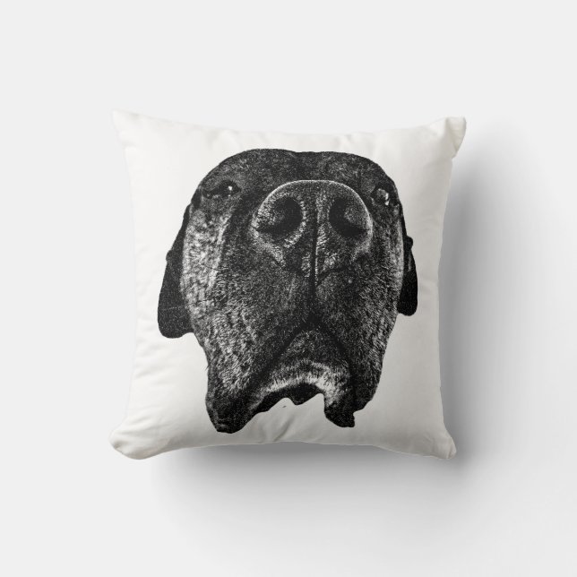 Cane Corso Näsa Bläck Kudde | Djärv Design (Framsida)