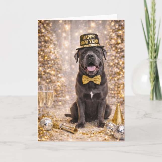 Cane Corso Nyårskort – Gott Nytt År Hund Helgkort (Framsida)