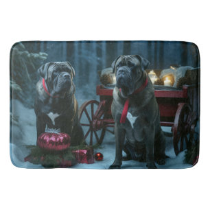 Cane Corso Snöig släde juldekoration Badrumsmatta