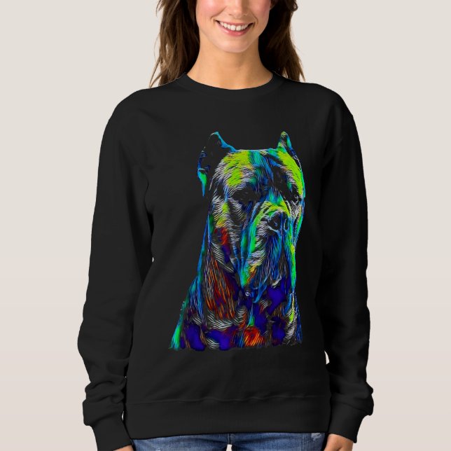 Cane Corso Vattenfärg Hundhuvud T Shirt (Framsida)