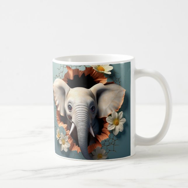 Caneca 3D Elefante Kaffemugg (Höger)