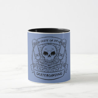 Caneca Bicolor Skate or Die Mugg