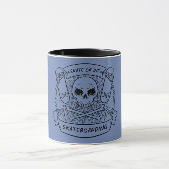 Caneca Bicolor Skate or Die Mugg (Center)