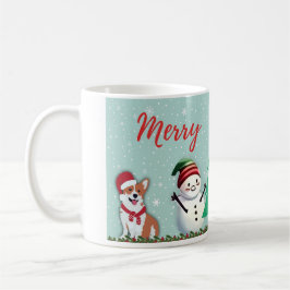 Caneca branca brilhante-Natal Kaffemugg