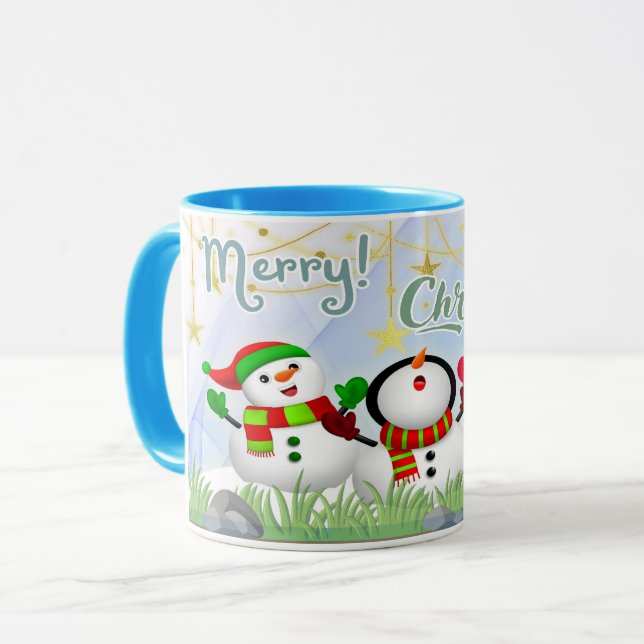 Caneca branca brilhante-Natal Mugg (Framsida vänster)