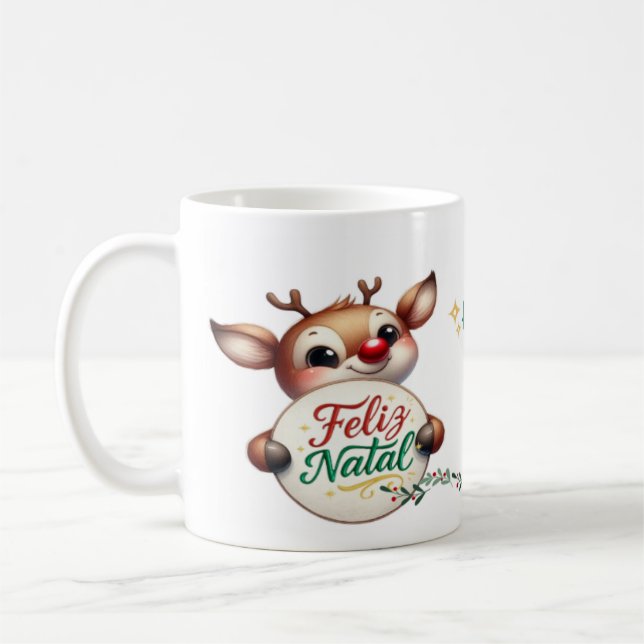 Caneca Branca Clássica - Edição Natal Kaffemugg (Vänster)