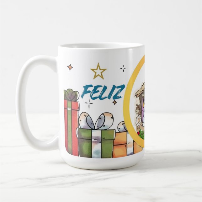 Caneca Branca Clássica - Edição Natal Kaffemugg (Vänster)