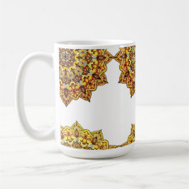 CANECA BRANCA CLÁSSICA - MANDALA TOM/OURO KAFFEMUGG