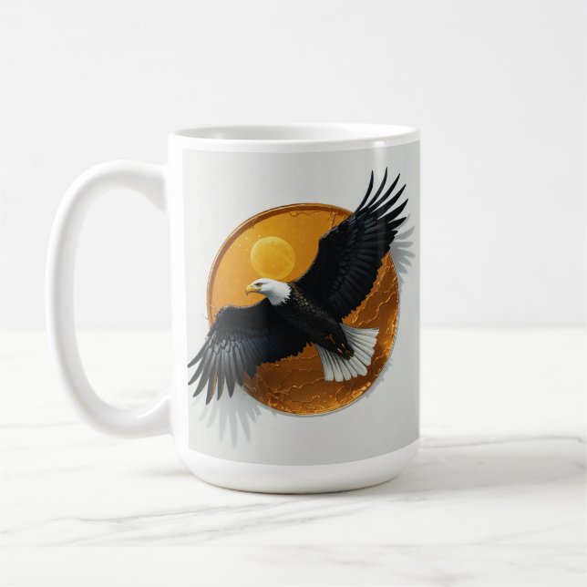 Caneca branca com design aguia  kaffemugg (Vänster)