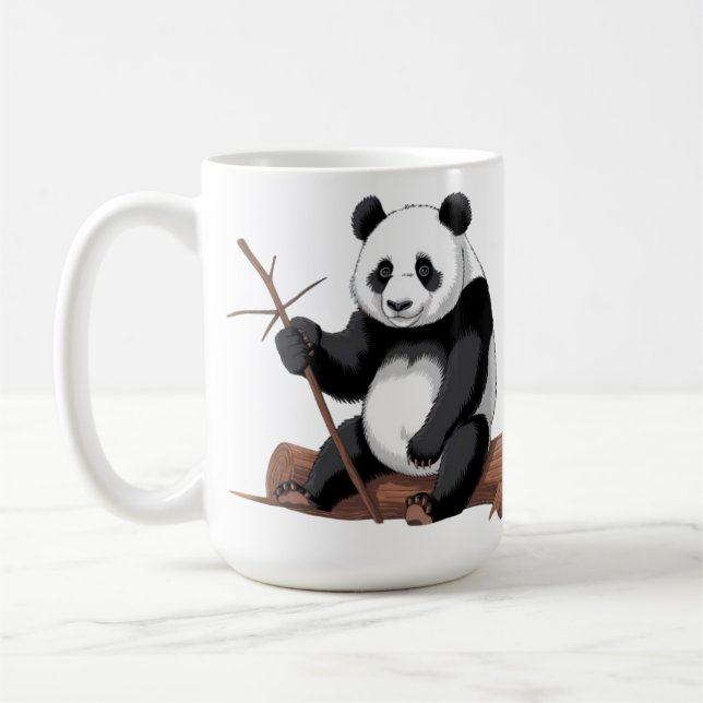 Caneca branca panda kaffemugg (Vänster)