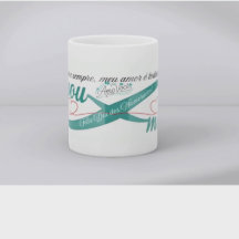 Caneca brilhante, namorados