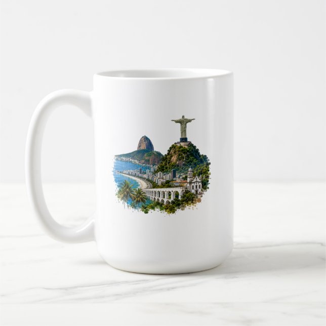 Caneca Cartão Postal Rio de Janeiro Kaffemugg (Vänster)