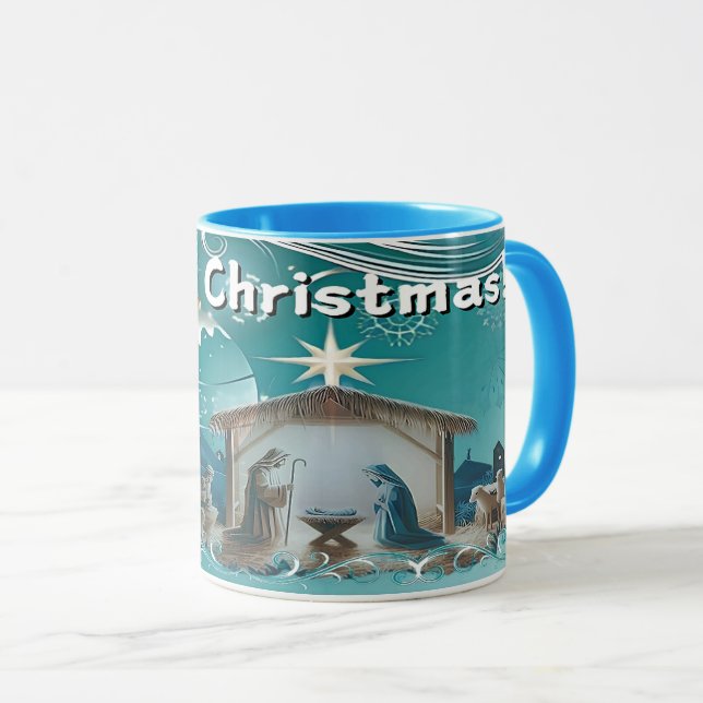 Caneca com cor dentro-Natal Mugg (Framsida höger)