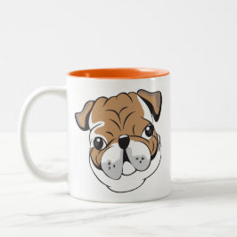 Caneca com estampa de Bulldog Två-Tonad Mugg