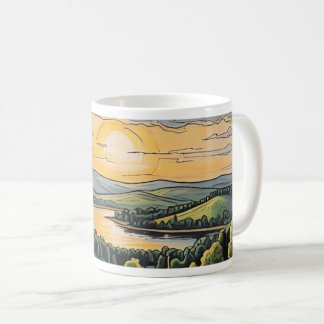 Caneca com ilustração do pôr do sol kaffemugg