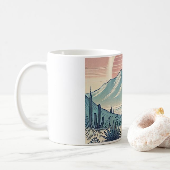 Caneca com imagem de paisagem kaffemugg (Med munk)