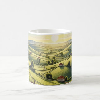 Caneca com paisagem do pôr do sol kaffemugg