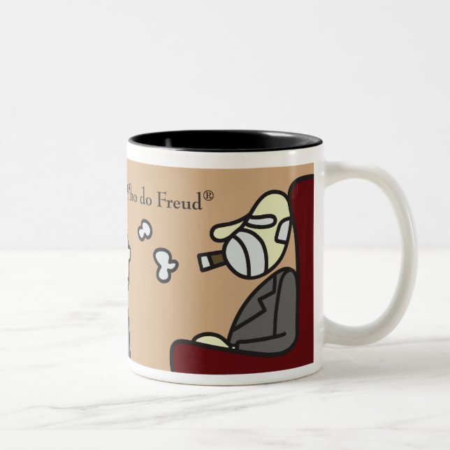 Caneca Complexo de Édipo Filho do Freud Två-Tonad Mugg (Höger)