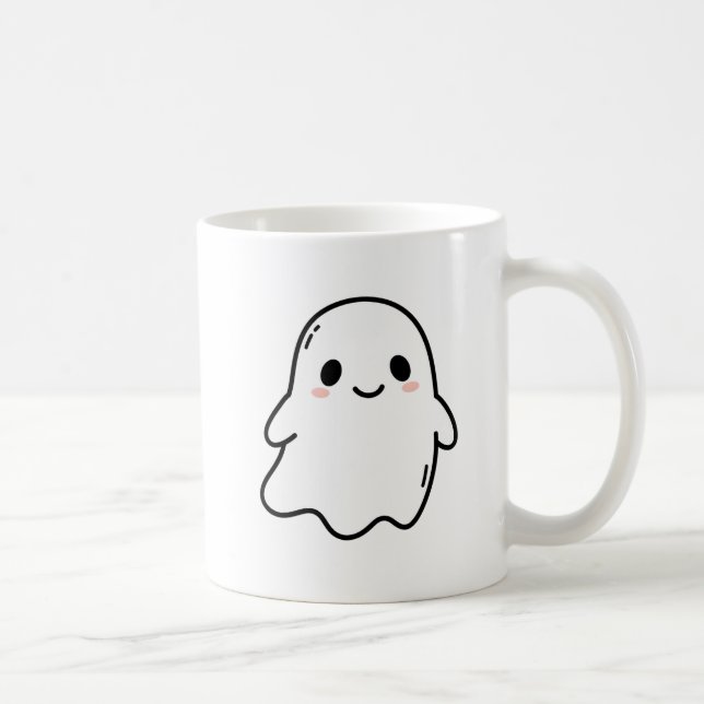 Caneca Cute Kawaii Ghost Kaffemugg (Höger)