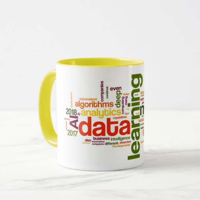 Caneca Data Science - M.Learning, AI, Algor, Deep Mugg (Framsida vänster)