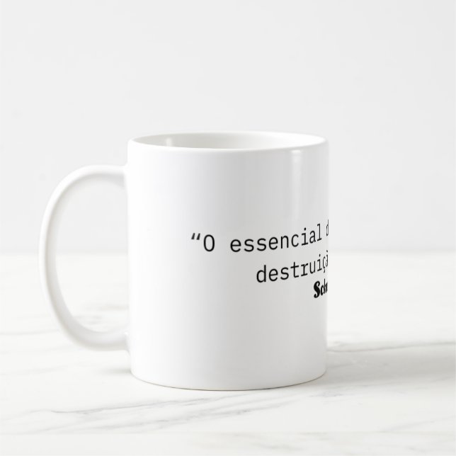 Caneca de Café: Citação de Schumpeter. Kaffemugg (Vänster)