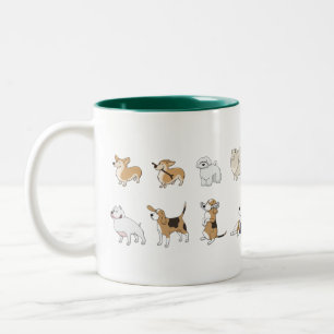 Caneca De Café Em Dois Tons hund Två-Tonad Mugg