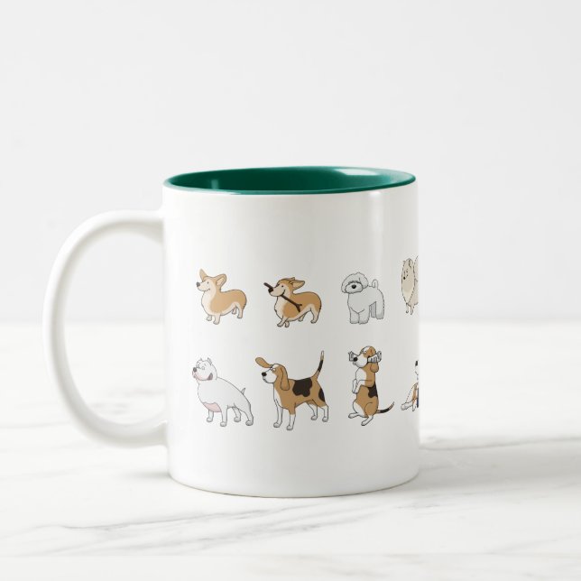 Caneca De Café Em Dois Tons hund Två-Tonad Mugg (Vänster)