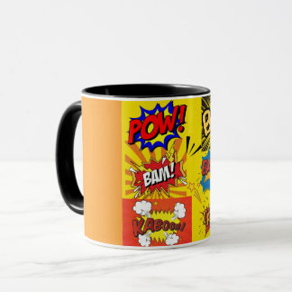 Caneca de Café Estilo Comic 11 oz Cerâmica WPT ZLE Mugg