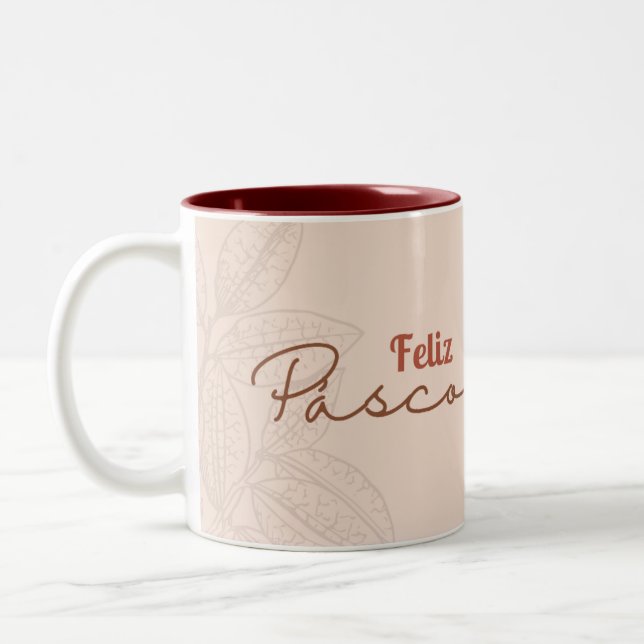 Caneca de café Páscoa 11 oz cerâmica W-PT ZLE  Två-Tonad Mugg (Vänster)